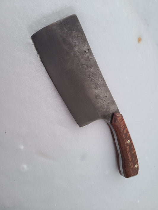 Forged Leopardwood Kitchen Cleaver