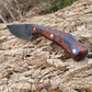 Blue Banksia Pod Thorn with Handstitched Leather Sheath