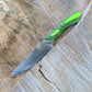 4" Green & Orange Trail Knife with Sheath