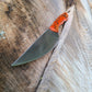 9" Forged Fixed Blade Knife with Leather Sheath