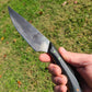 Black G10 Thorn Knife with Handstitched Leather Sheath