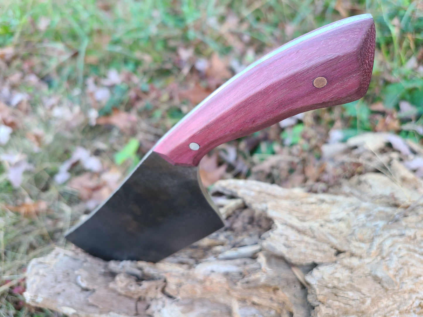 Purpleheart Handle Cleaver