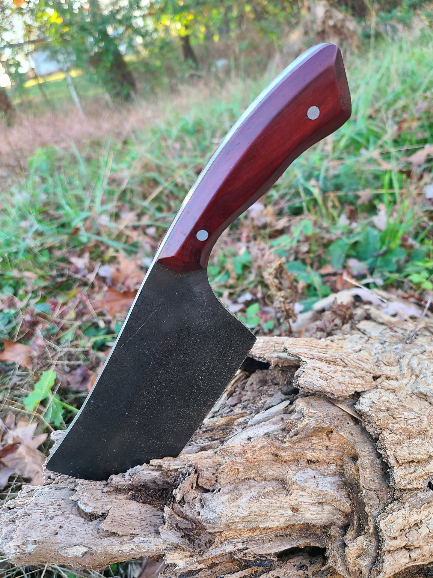 Purpleheart Handle Cleaver