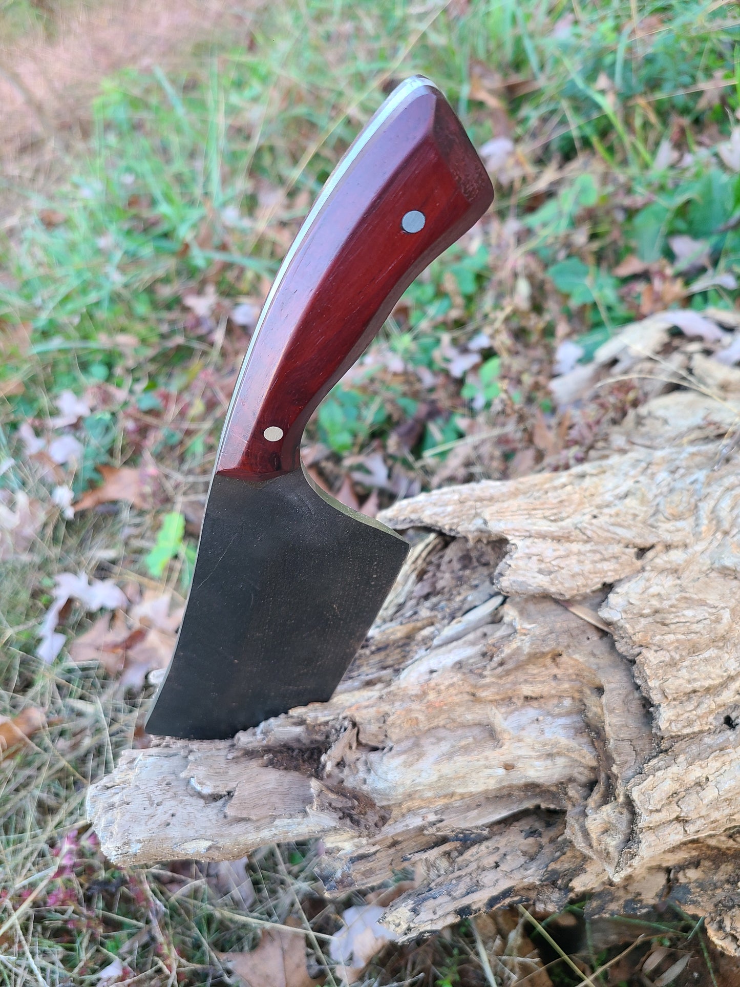 Purpleheart Handle Cleaver