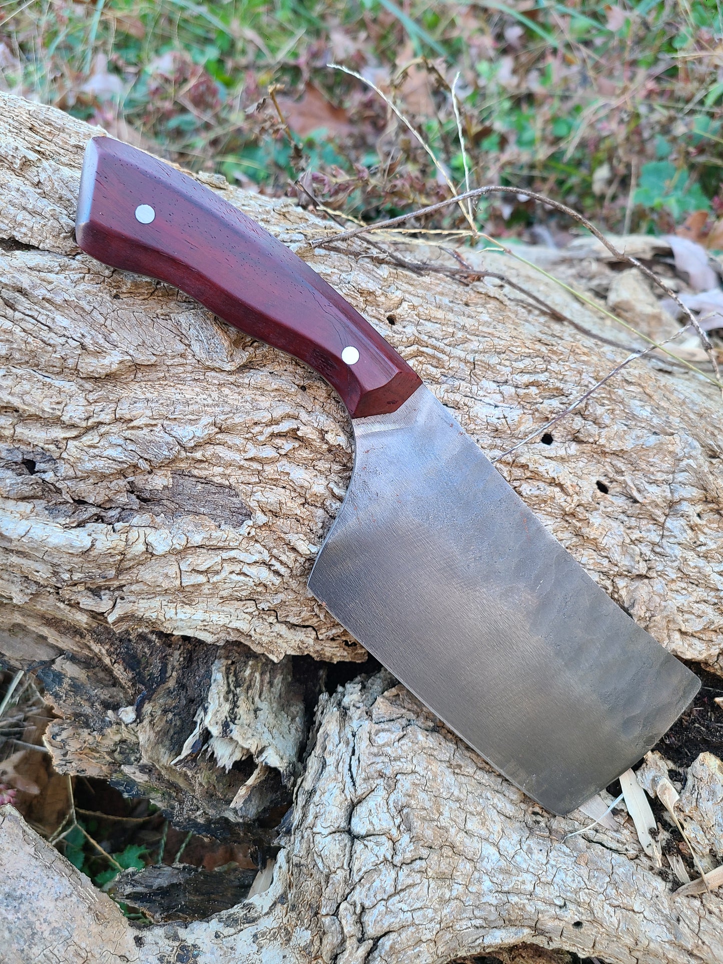 Purpleheart Handle Cleaver