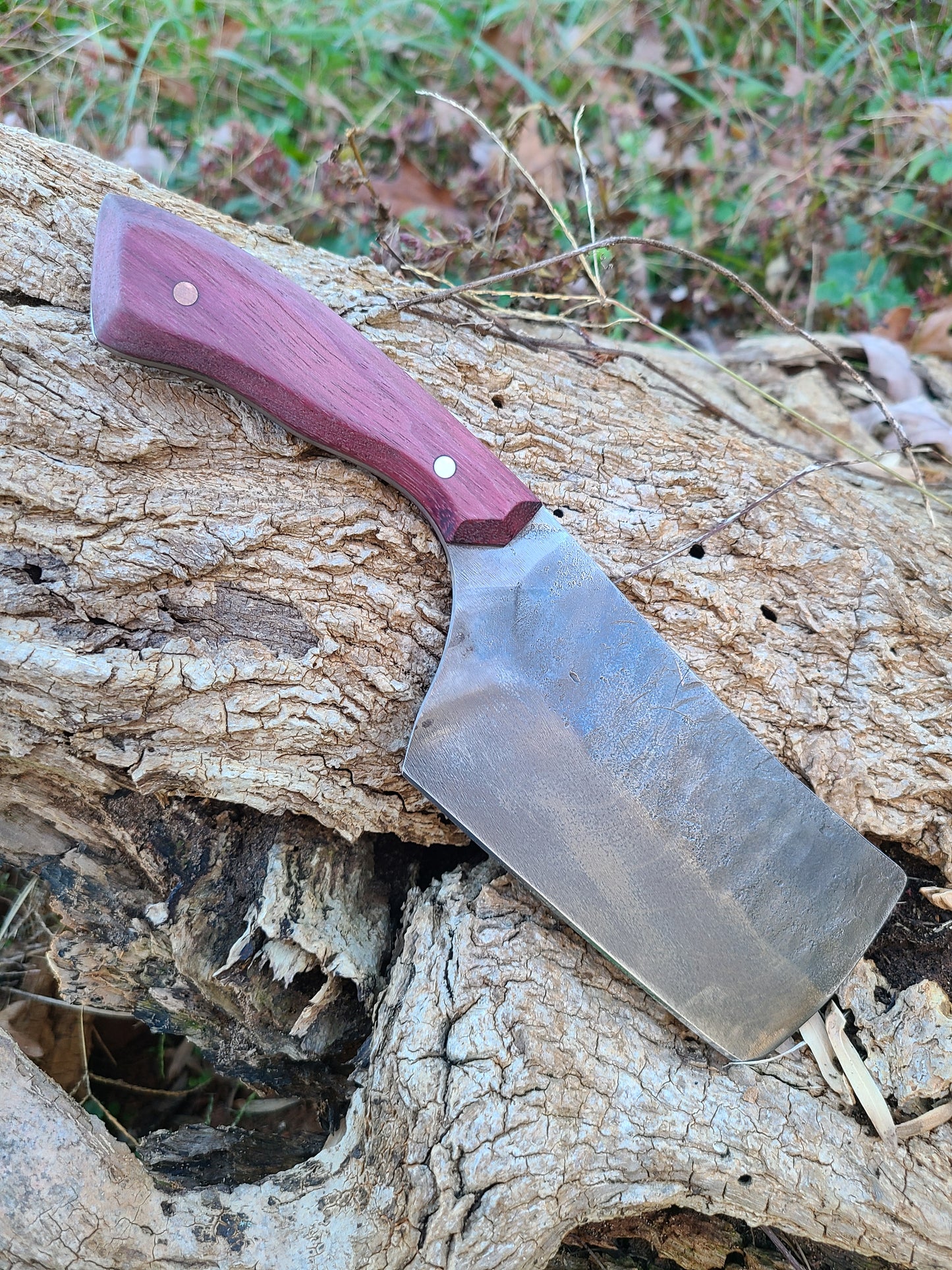 Purpleheart Handle Cleaver